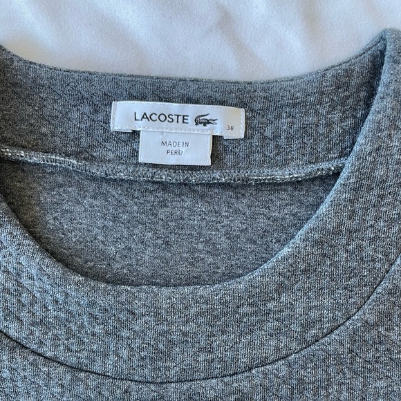 Lacoste Crew Neck Long Sleeve Sweatshirt Dress - Picture 7 of 8